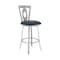 Armen Living Lola Contemporary 30" Bar Height Barstool in Brushed Stainless Steel Finish and Gray Faux Leather LCLLBABSGR30 - alternate 1